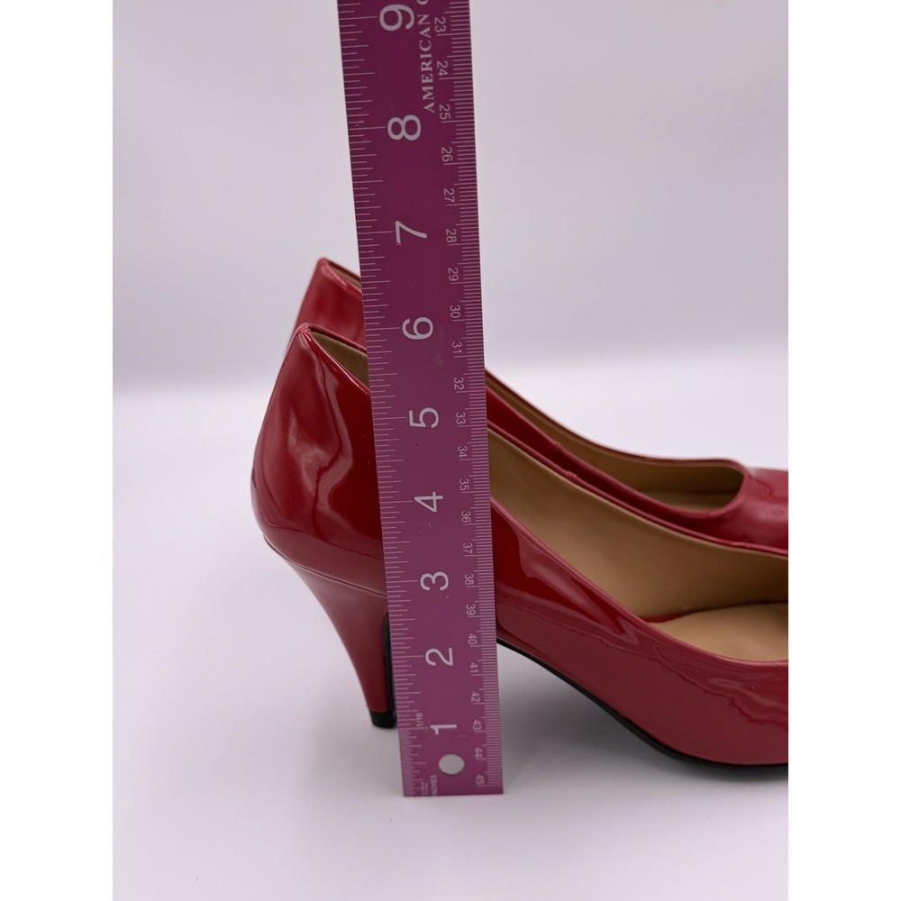 New Directions Dahlia Red Patent Pumps Women's 8.5 Pointed Toe Heel 3" Classic - Picture 7 of 8